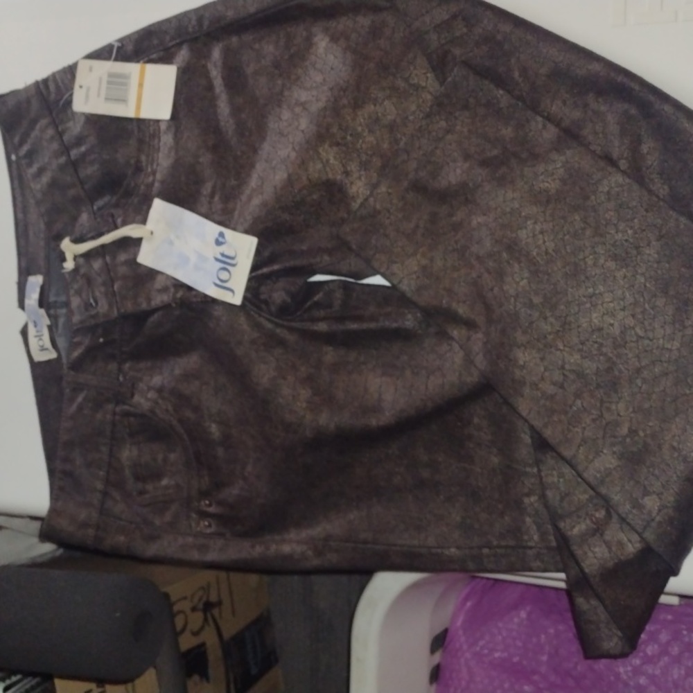 Jolt Women's Brown Jeans Snakeskin